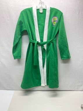 Vintage Teenage Mutant Ninja Turtle Donatello Kids Bath Robe Medium Small Hole